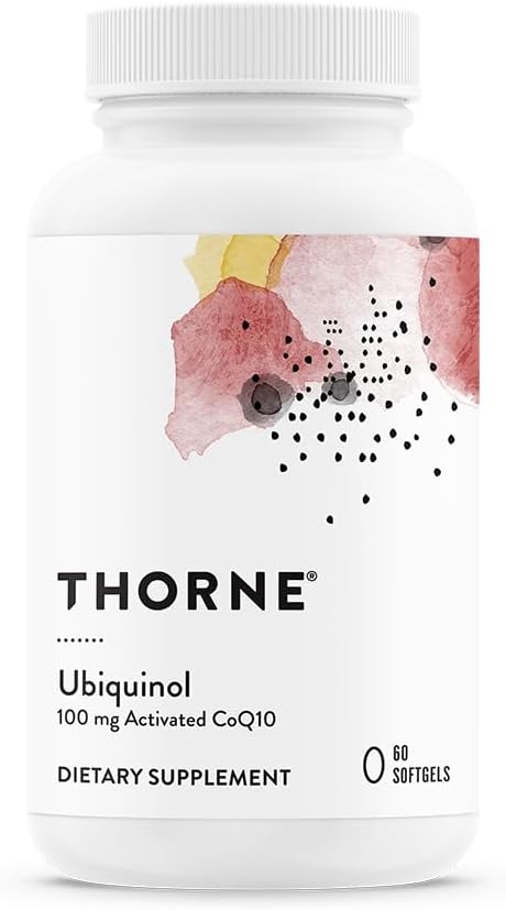 Thorne Ubiquinol, Coenzyme Q10 (CoQ10) 100 mg Supplement, 60 Softgels