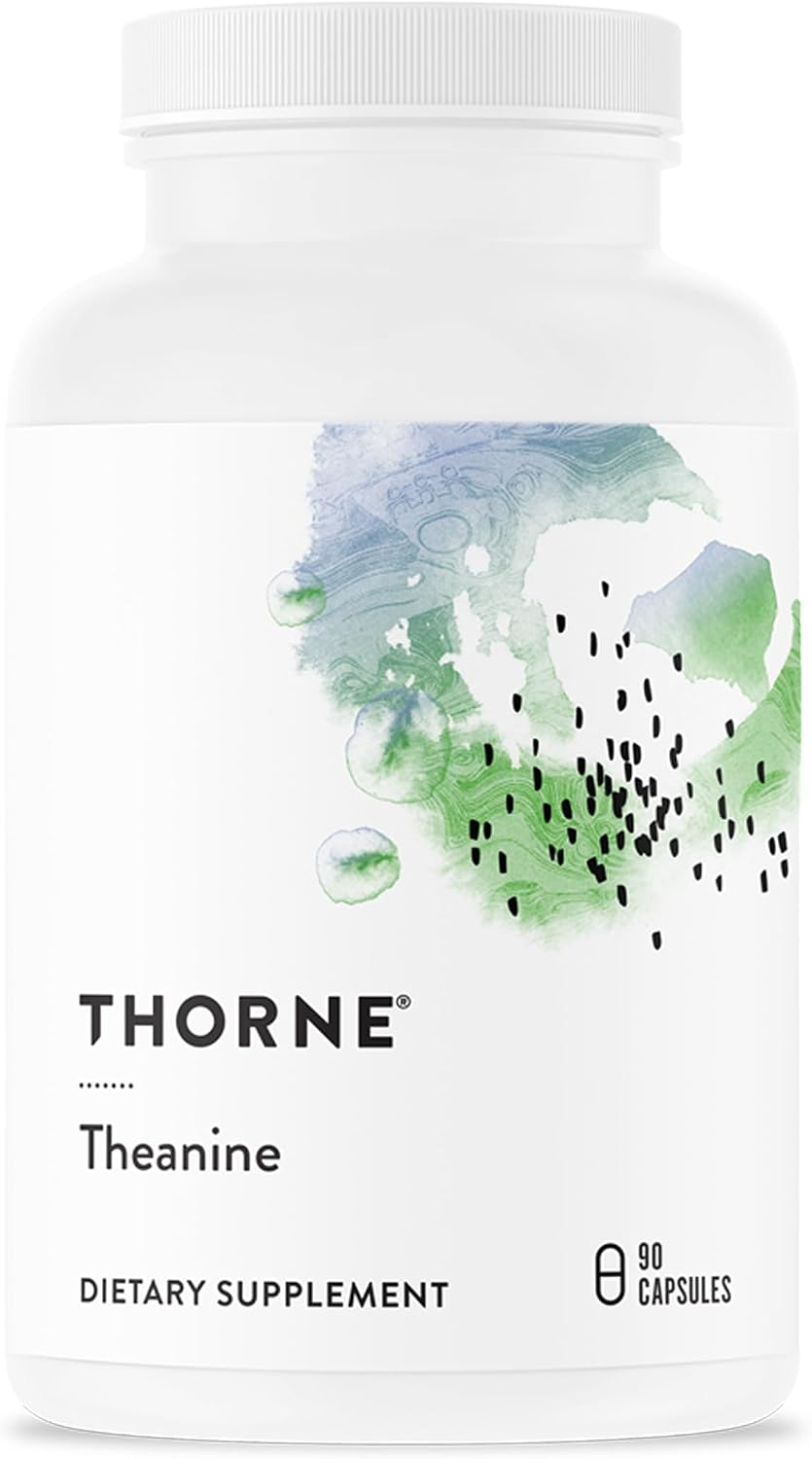 Thorne Theanine, 200 mg L-Theanine Supplement, 90 Capsules