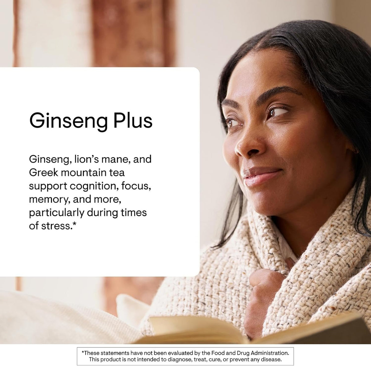 Thorne Ginseng Plus, Korean Red Ginseng & Lion's Mane, 60 Capsules