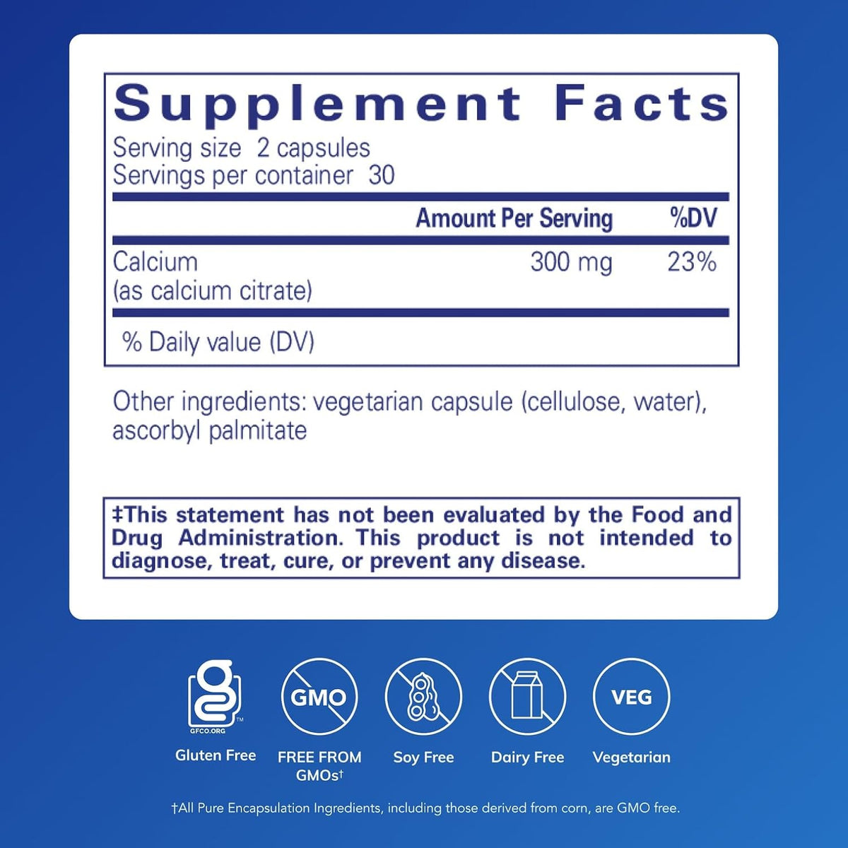 Pure Encapsulations Calcium (Citrate)