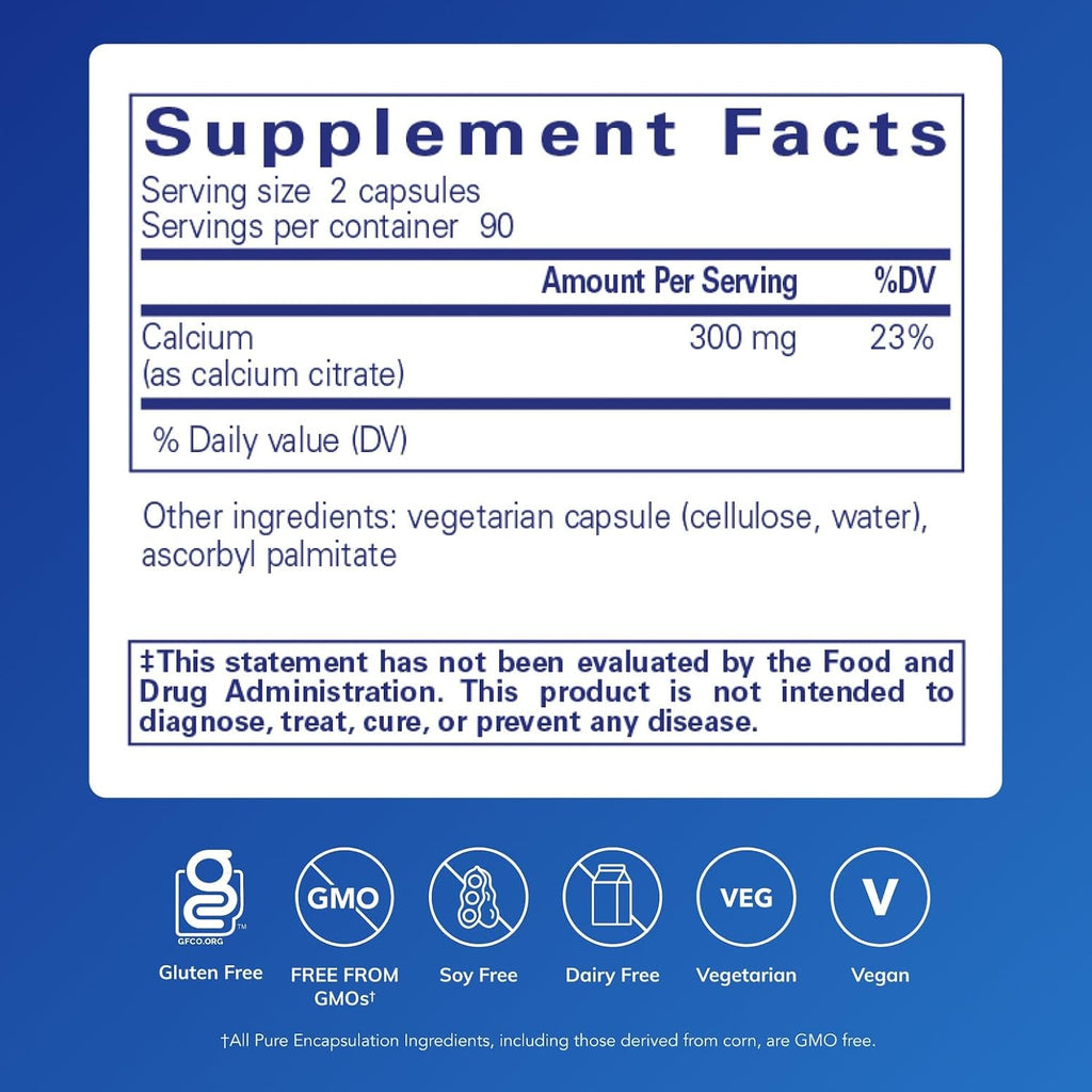 Pure Encapsulations Calcium (Citrate)