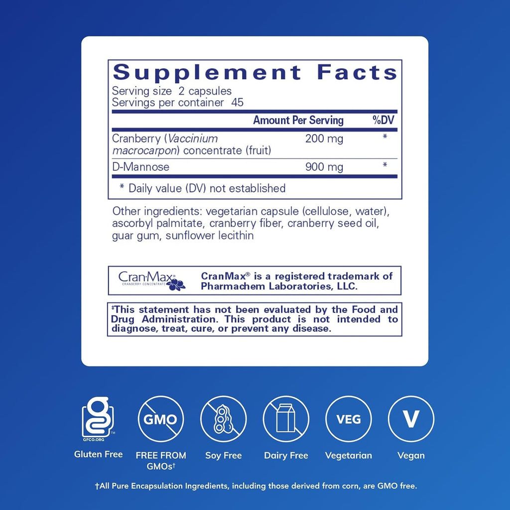 Pure Encapsulations Cranberry D-Mannose