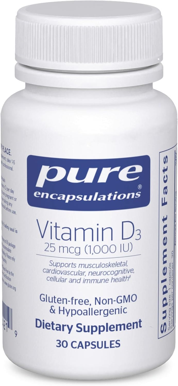 Pure Encapsulations Vitamin D3 25 mcg (1,000 IU)