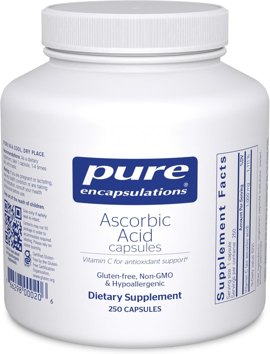 Pure Encapsulations Ascorbic Acid Capsules