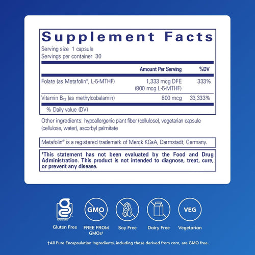 Pure Encapsulations B12 Folate