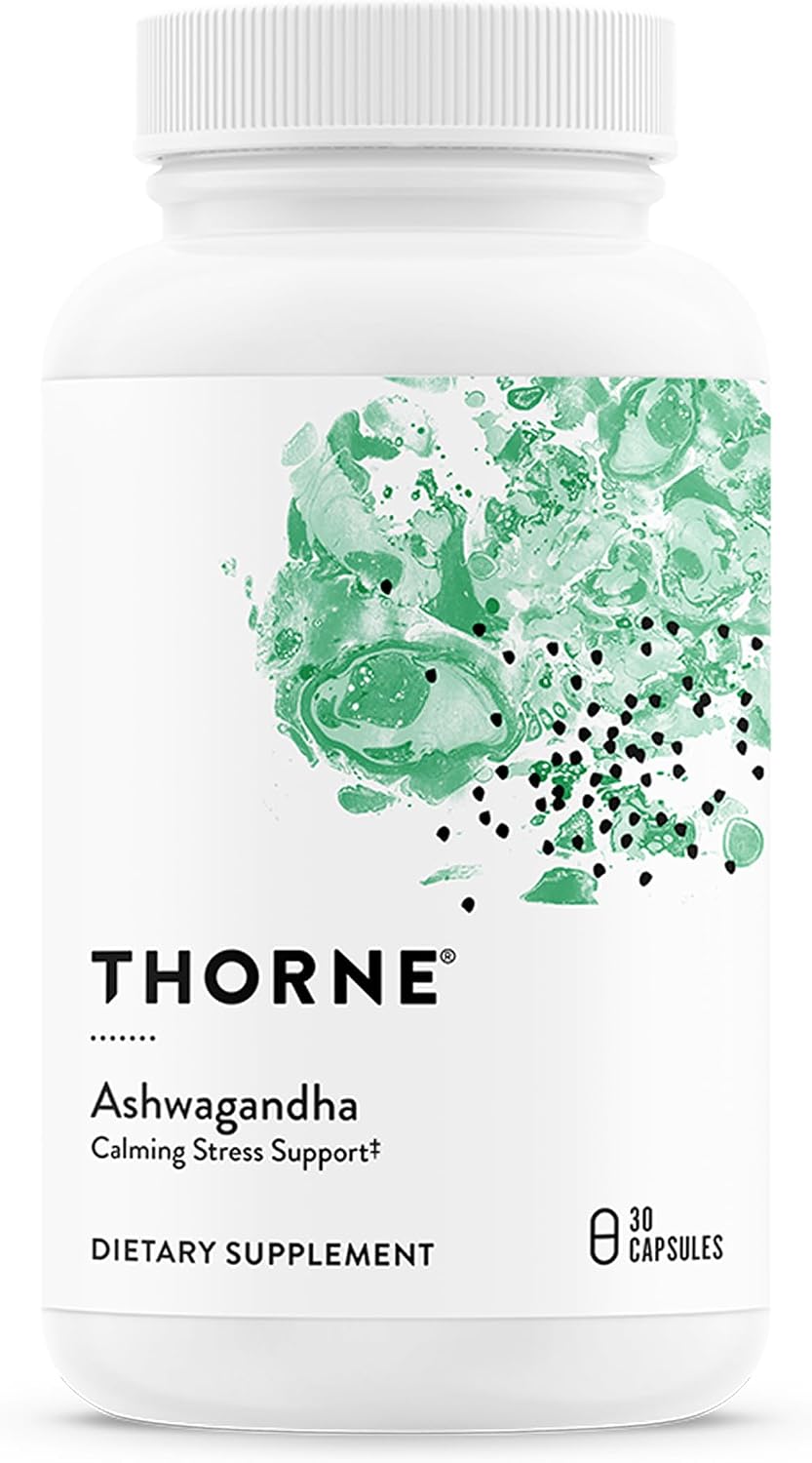Thorne Ashwagandha, Highly Concentrated Shoden Extract, 30 Capsules