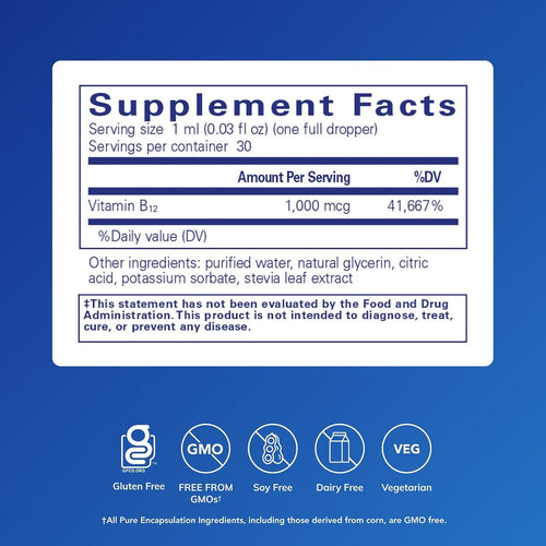 Pure Encapsulations B12 Liquid, 1 fl. oz.