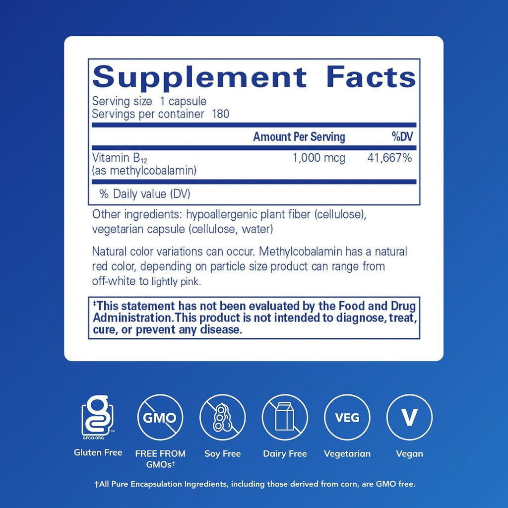 Pure Encapsulations Methylcobalamin 1,000 mcg