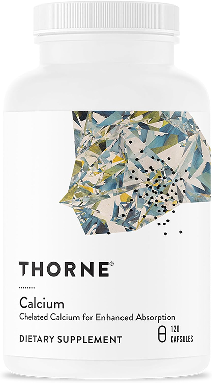 Thorne Calcium, Chelated DiCalcium Malate Supplement, 120 Capsules