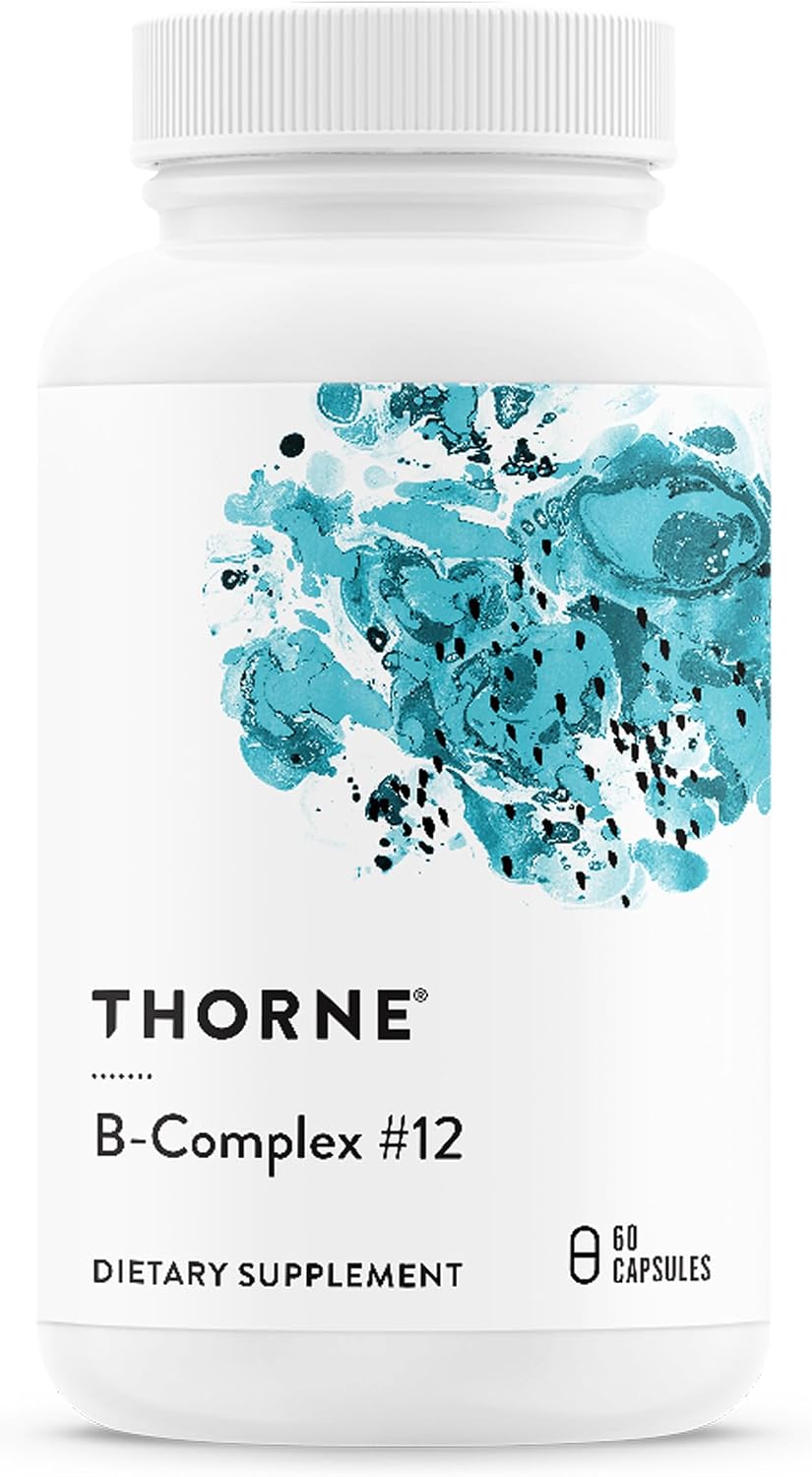 Thorne B-Complex #12, 8 Active B Vitamins & Choline, 60 Capsules