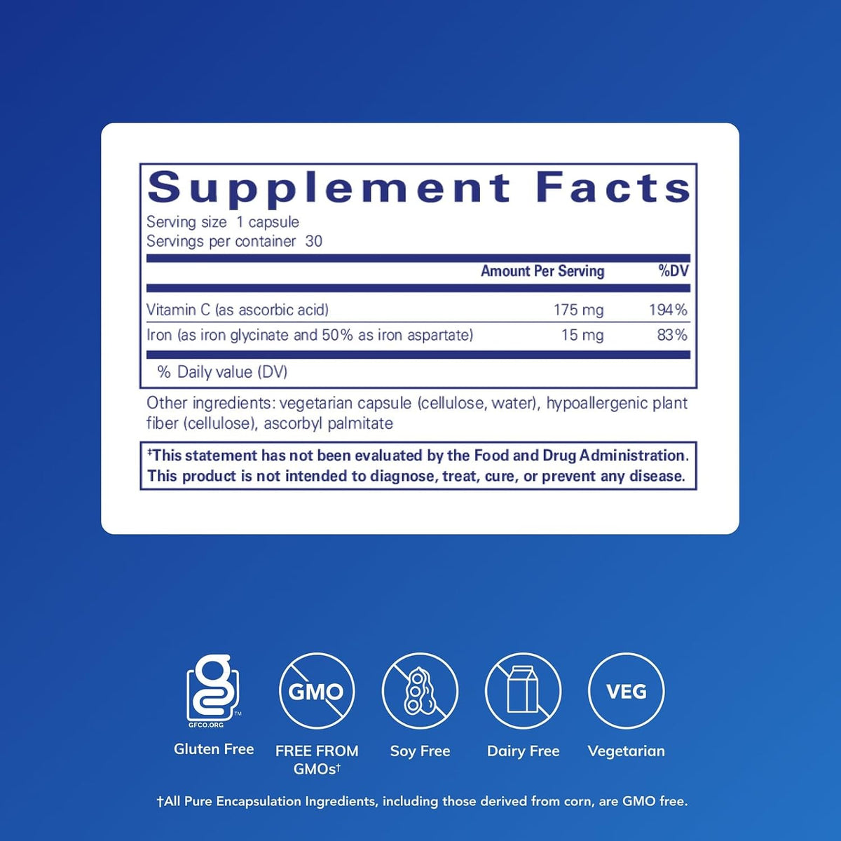 Pure Encapsulations Iron-C