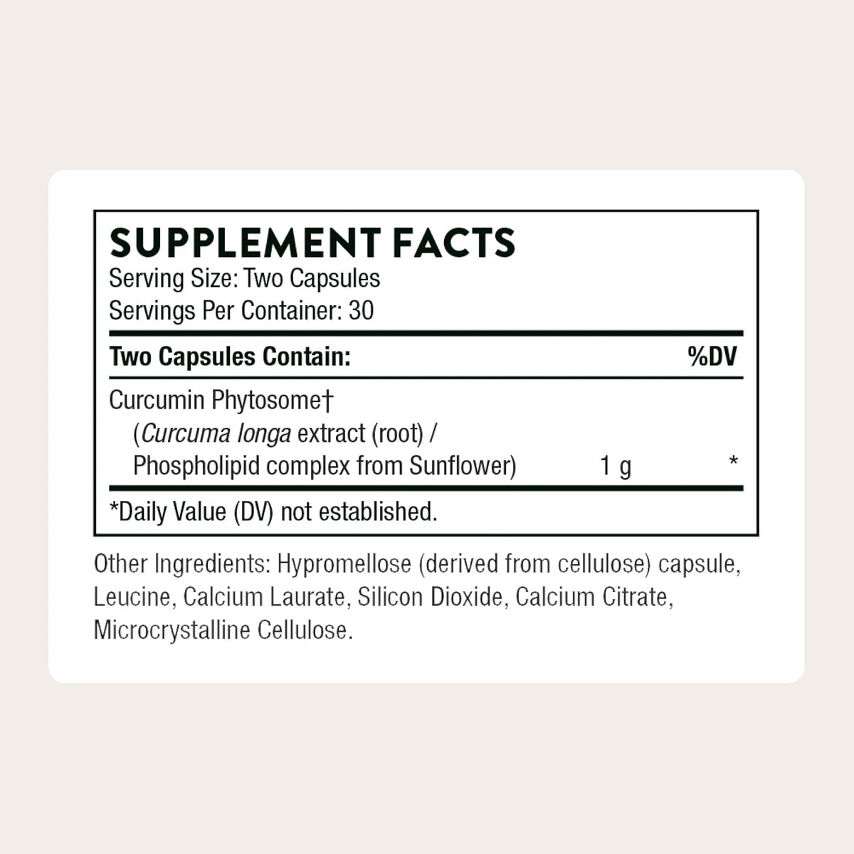 Thorne Curcumin Phytosome, 1,000 mg Curcumin Supplement, 60 Capsules