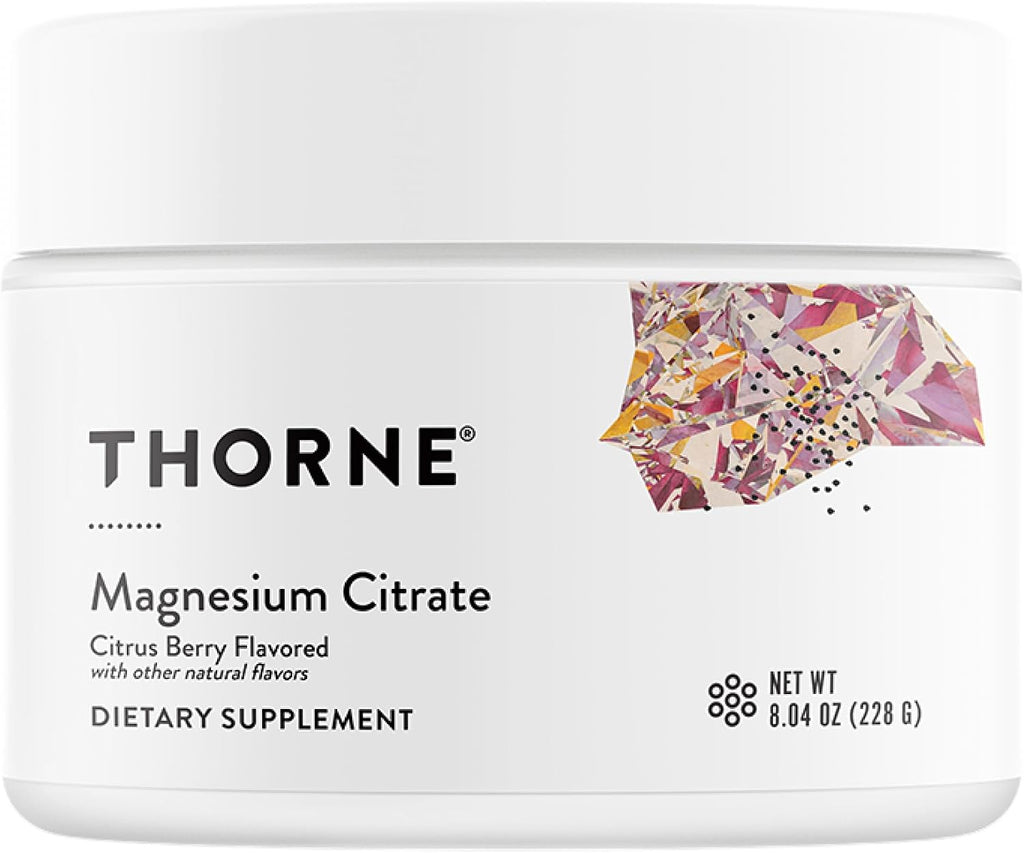 Thorne Magnesium Citrate Powder, 250 mg, Citrus Berry, 60 Servings