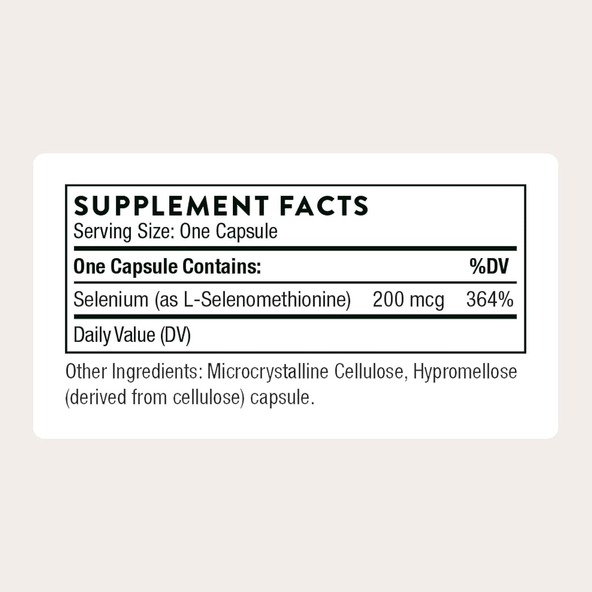 Thorne Selenium, 200 mcg L-Selenomethionine Supplement, 60 Capsules