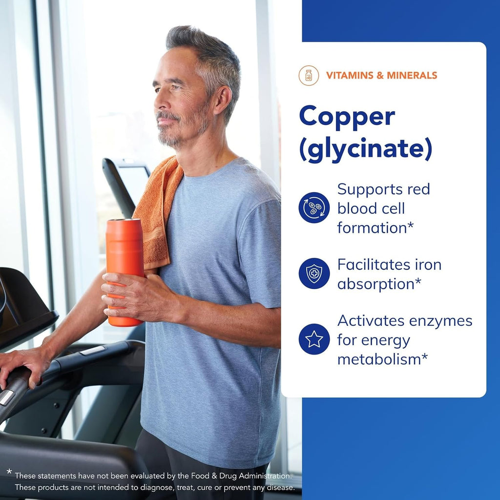 Pure Encapsulations Copper (Glycinate), 60 Capsules