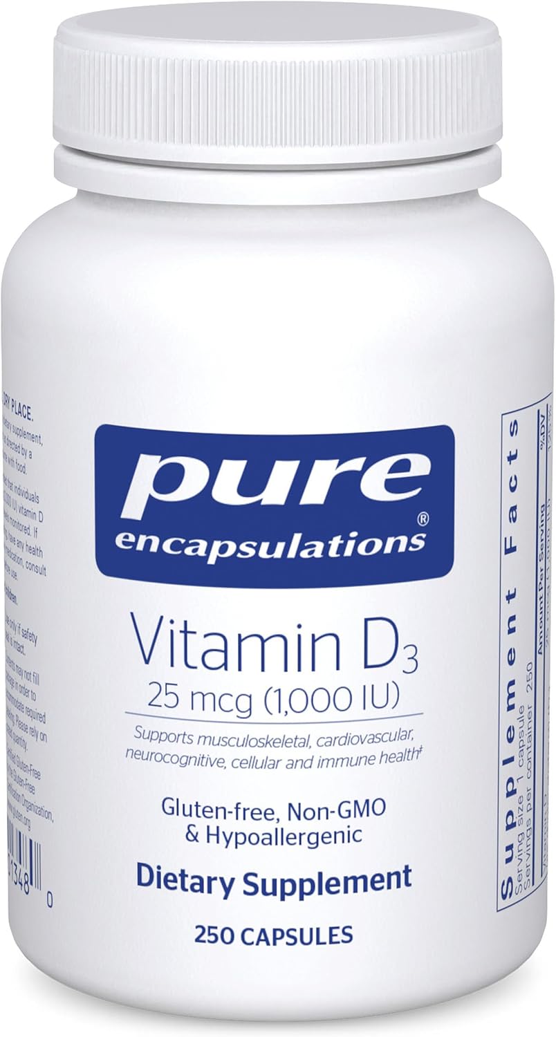 Pure Encapsulations Vitamin D3 25 mcg (1,000 IU)