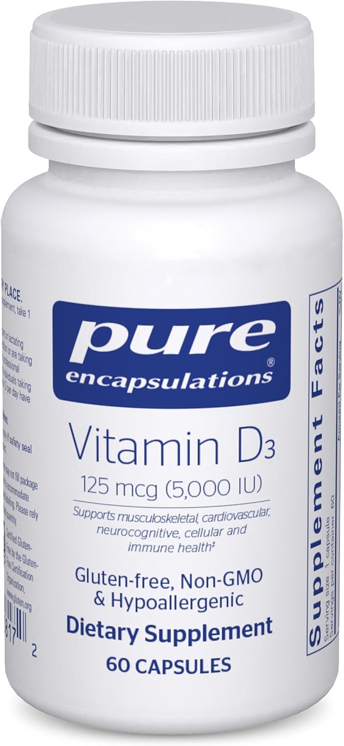 Pure Encapsulations Vitamin D3 125 mcg (5,000 IU)