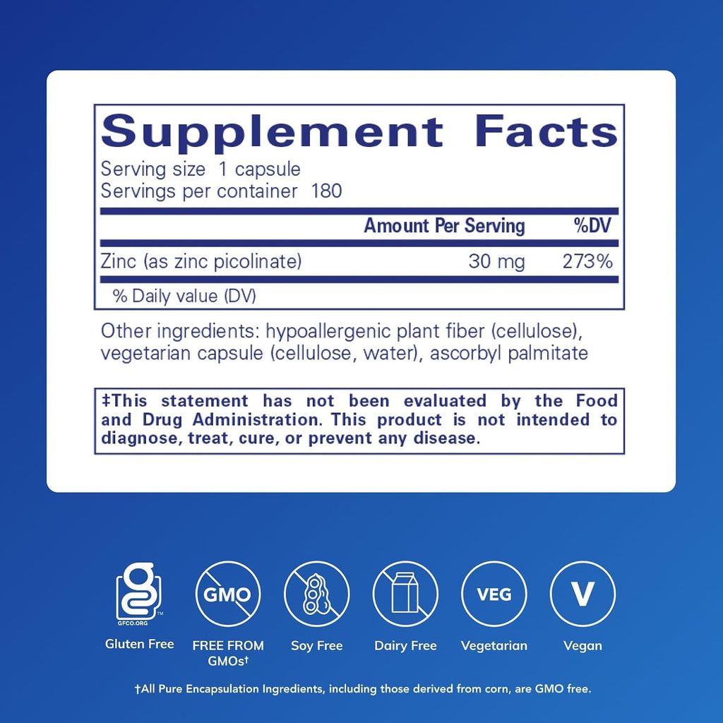Pure Encapsulations Zinc 30 mg