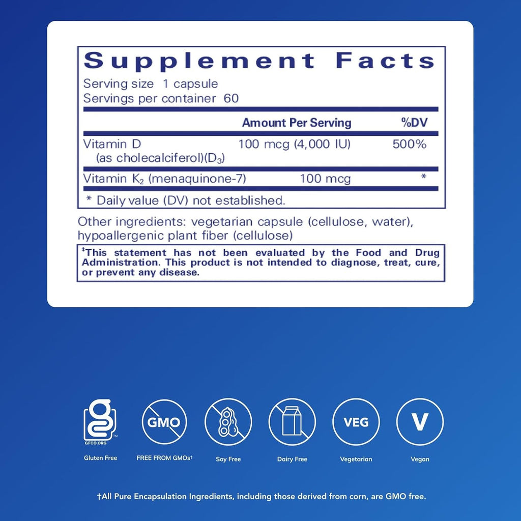 Pure Encapsulations Vitamin D3 & K2