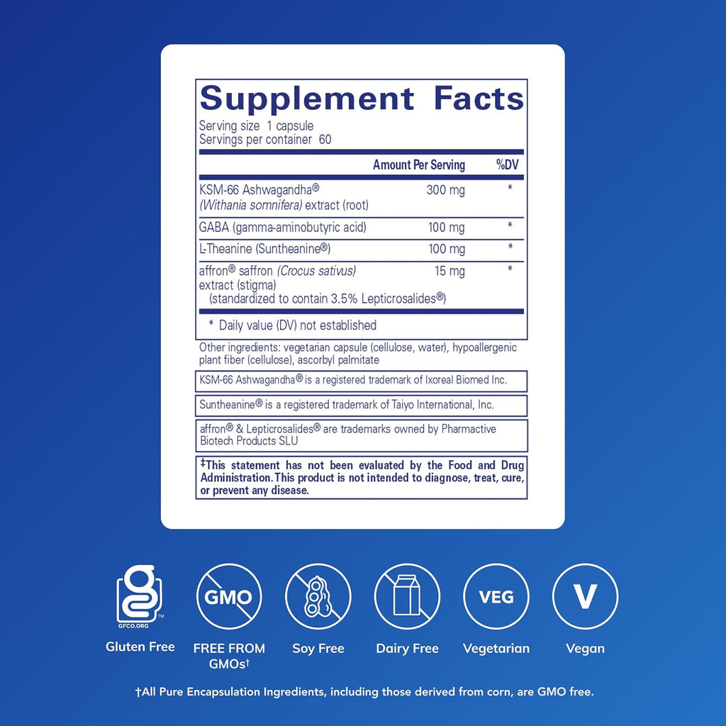 Pure Encapsulations Daily Calm, 60 Capsules