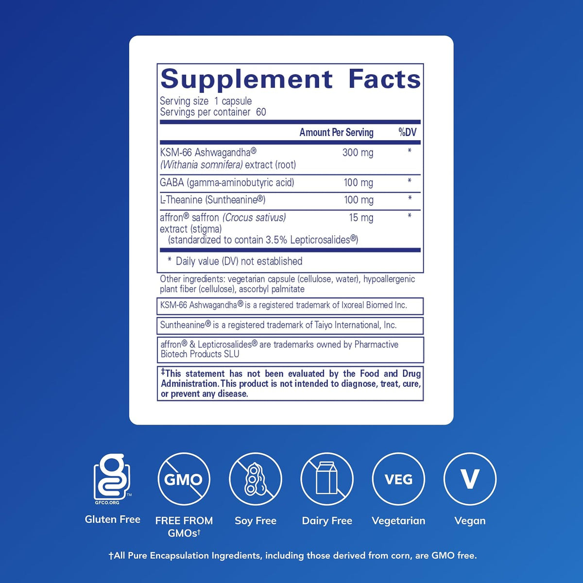 Pure Encapsulations Daily Calm, 60 Capsules