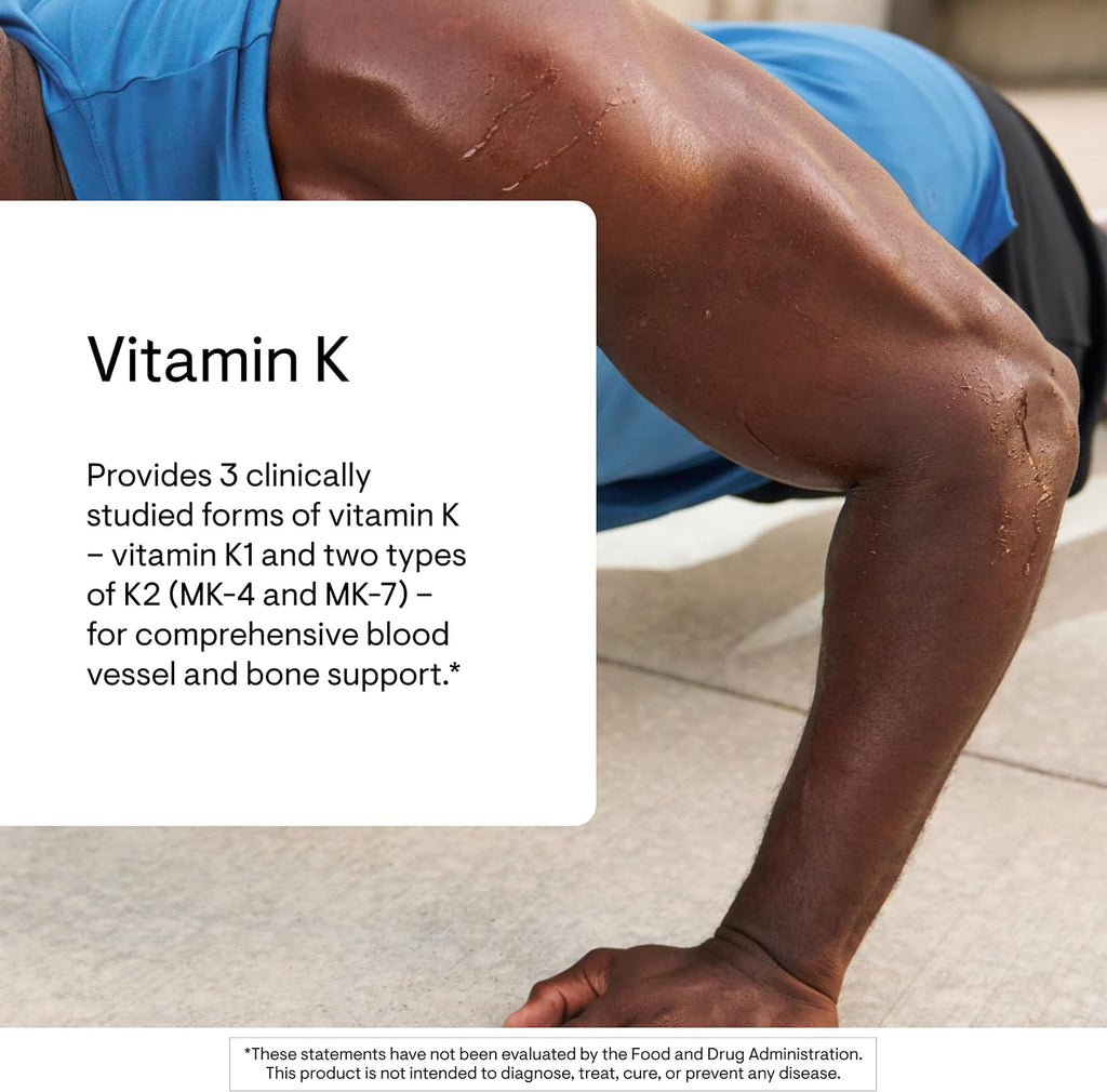 Thorne Vitamin K, Vitamins K1 and K2 (as MK-4 and MK-7), 60 Capsules