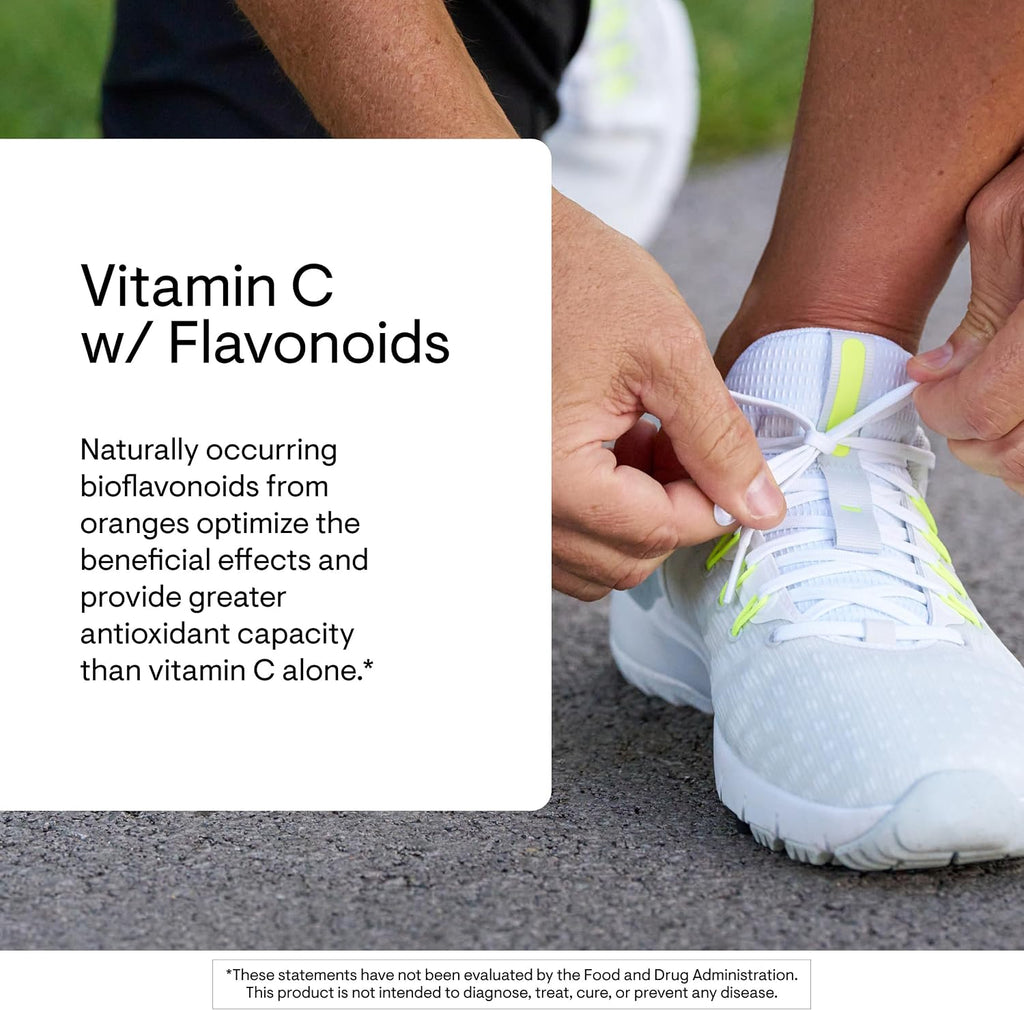 Thorne Vitamin C 500 mg, Citrus Bioflavonoids from Oranges, 90 Capsules