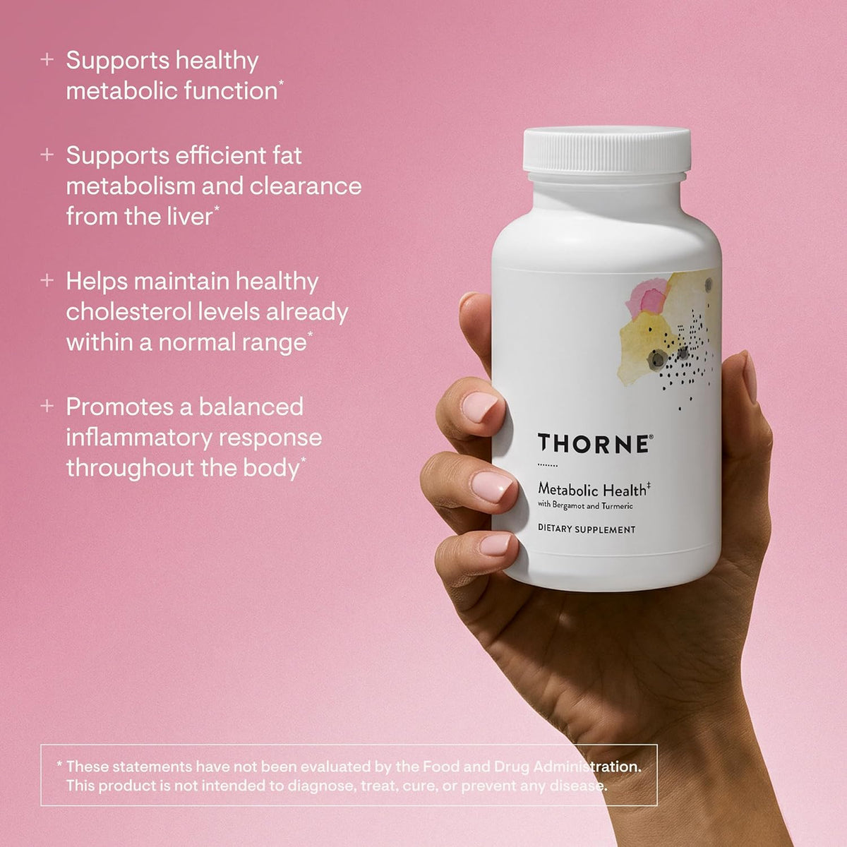 Thorne Metabolic Health, Bergamot & Curcumin Phytosome, 120 Capsules