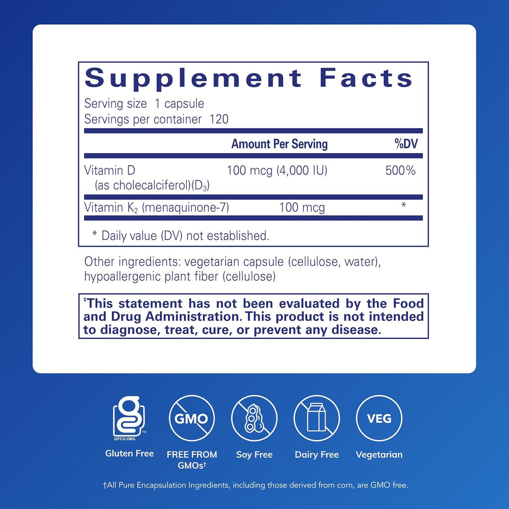 Pure Encapsulations Vitamin D3 & K2