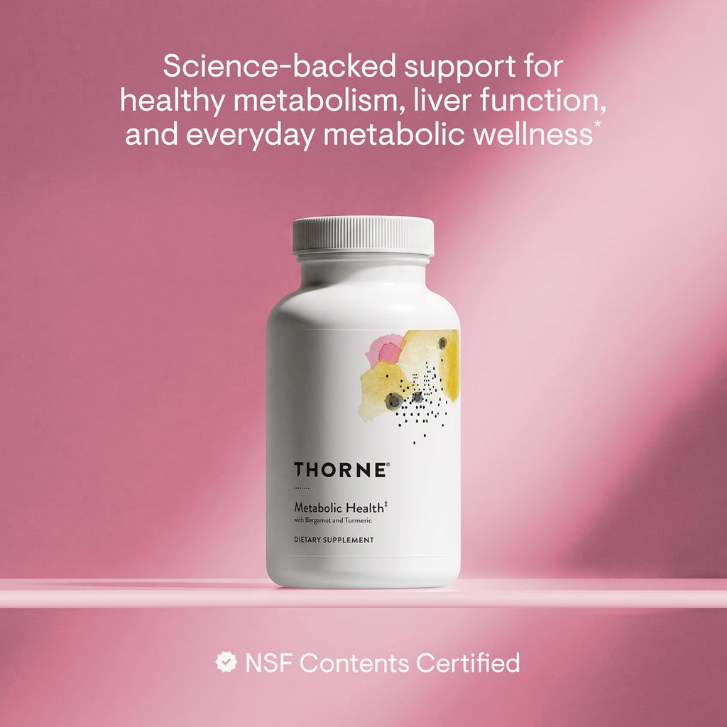 Thorne Metabolic Health, Bergamot & Curcumin Phytosome, 120 Capsules