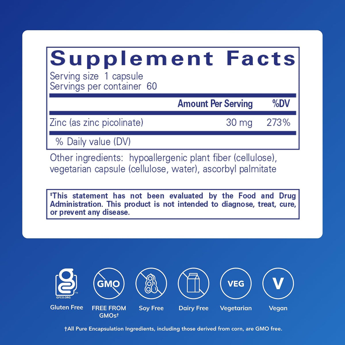 Pure Encapsulations Zinc 30 mg